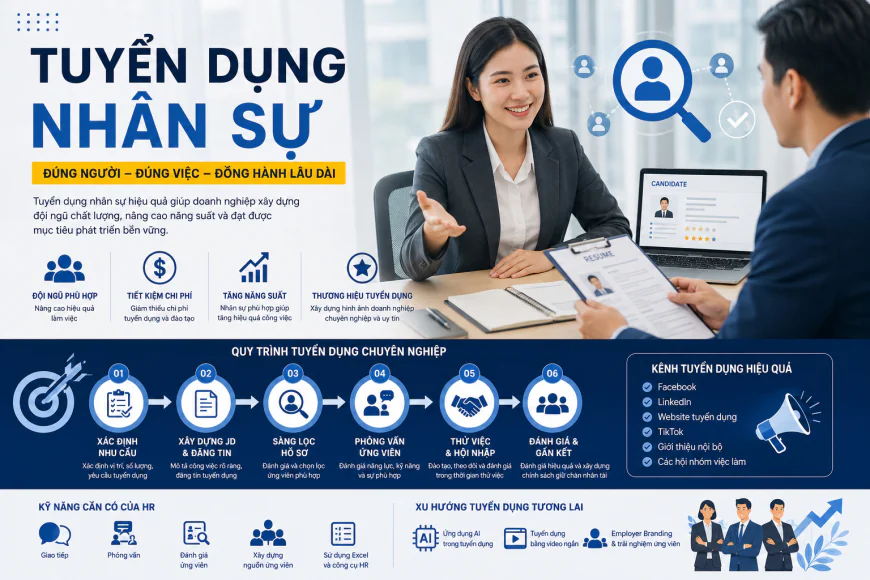 Tuyển Dụng Nhân Sự Là Gì? Quy Trình Tuyển Dụng Hiệu Quả Cho Doanh Nghiệp